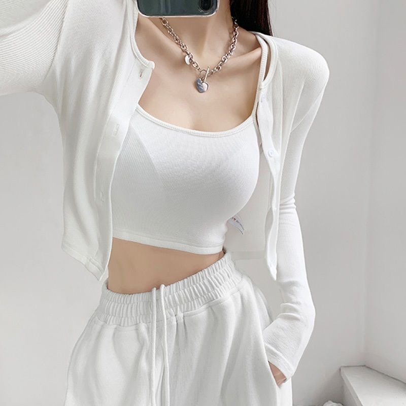 【七七】高品质女装孤品毛衣美背开衫外套纯欲显瘦时尚百搭