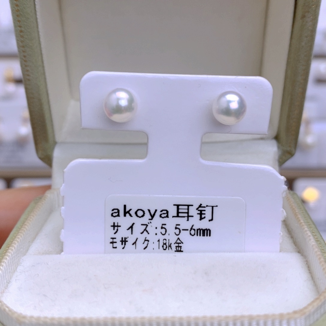 海水珍珠耳饰18K金镶嵌