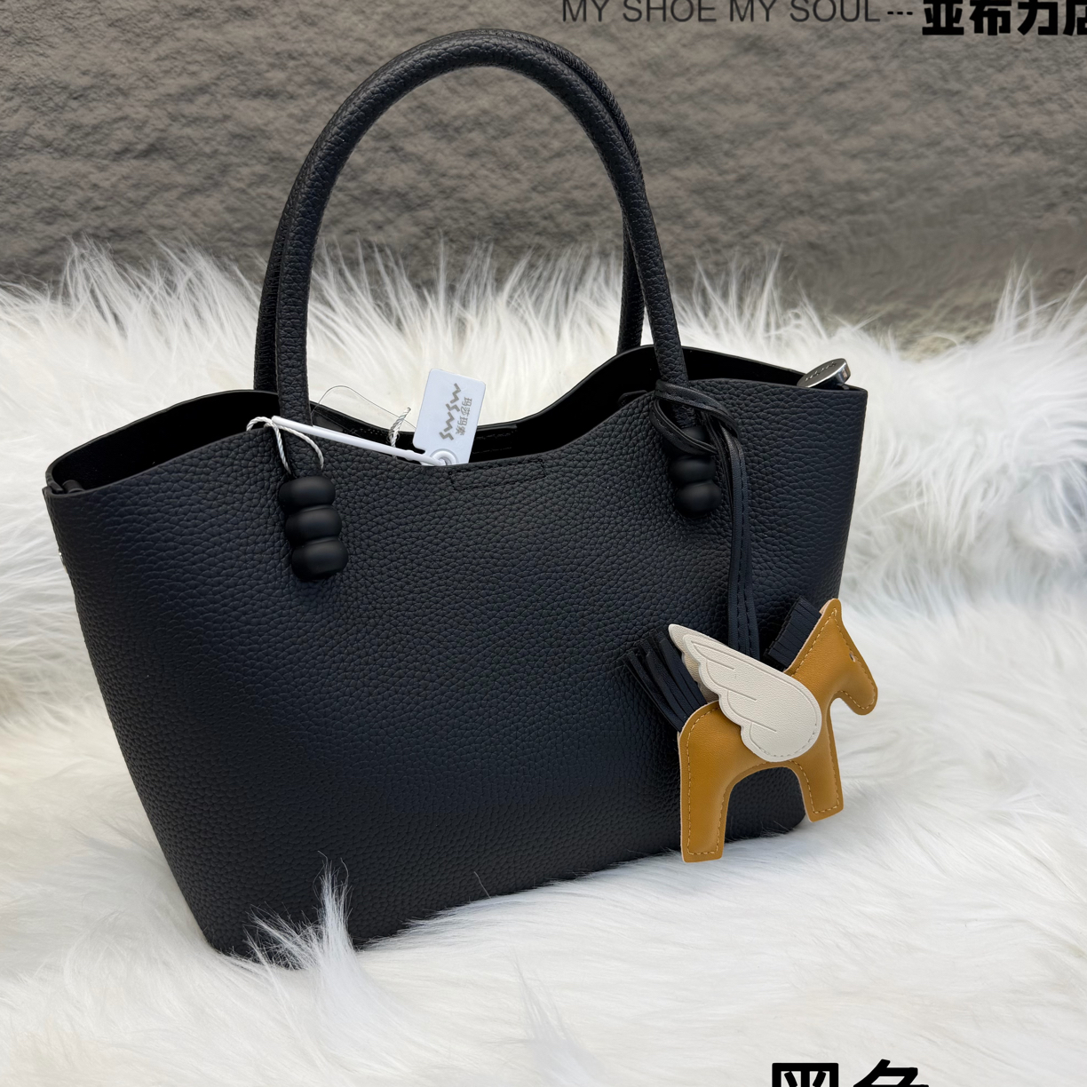 玛莎玛索26597女款拉链单肩手提进口牛皮包包