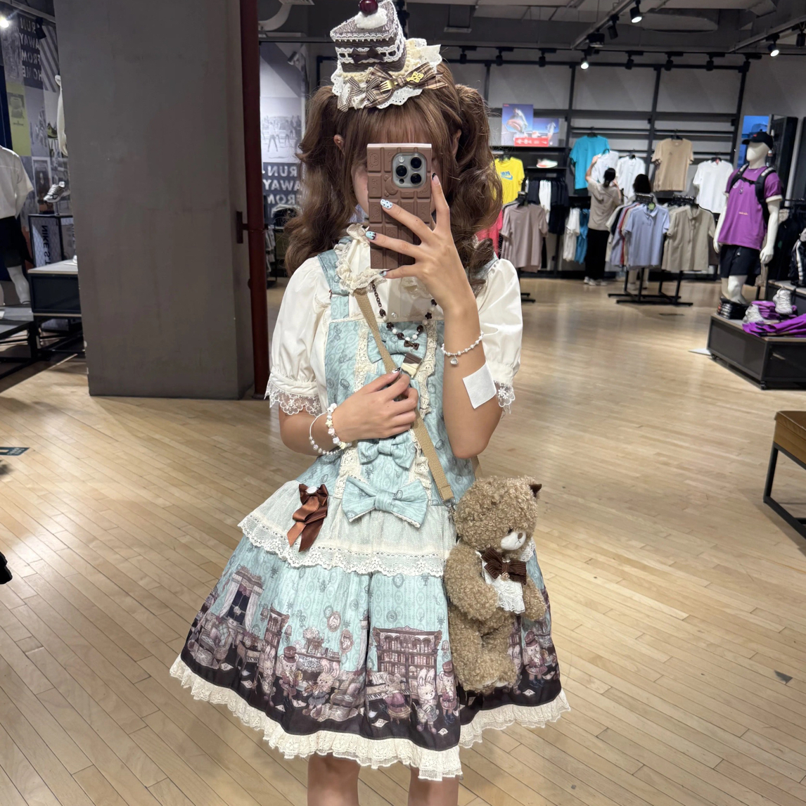 【烘焙兔】定金 11月出货 音乐熊系列背带复古lolita日常
