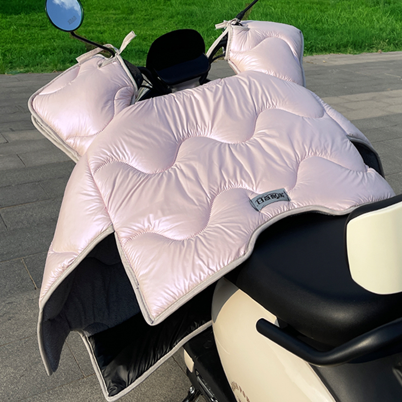 电动车冬季挡风被加绒加厚电瓶摩托车防水防风罩春秋四季通用新款