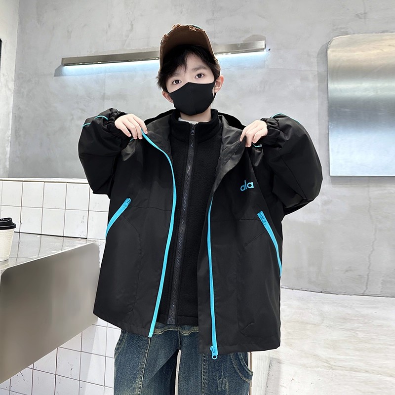 儿童装男童秋装外套2025新款春秋款中大童三合一秋季可拆卸冲锋衣