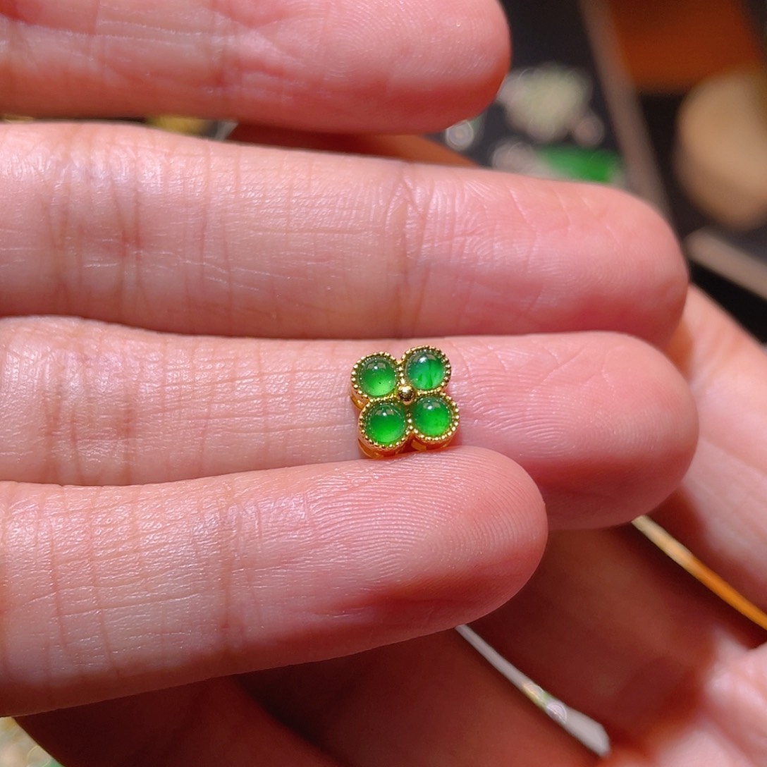 翡翠吊坠(不含链)银S925镶嵌