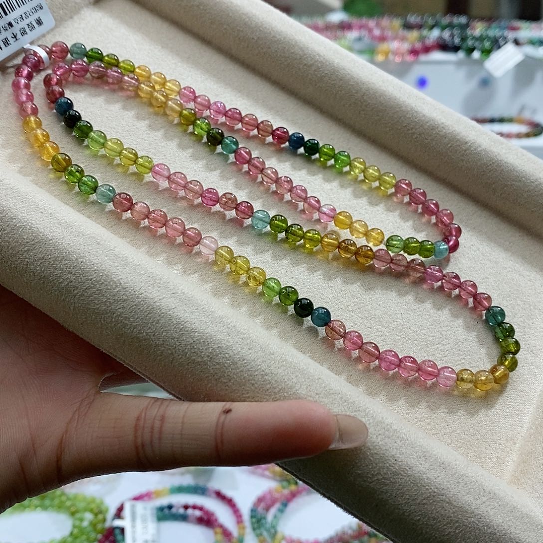 碧玺手链未镶嵌多样性发一条