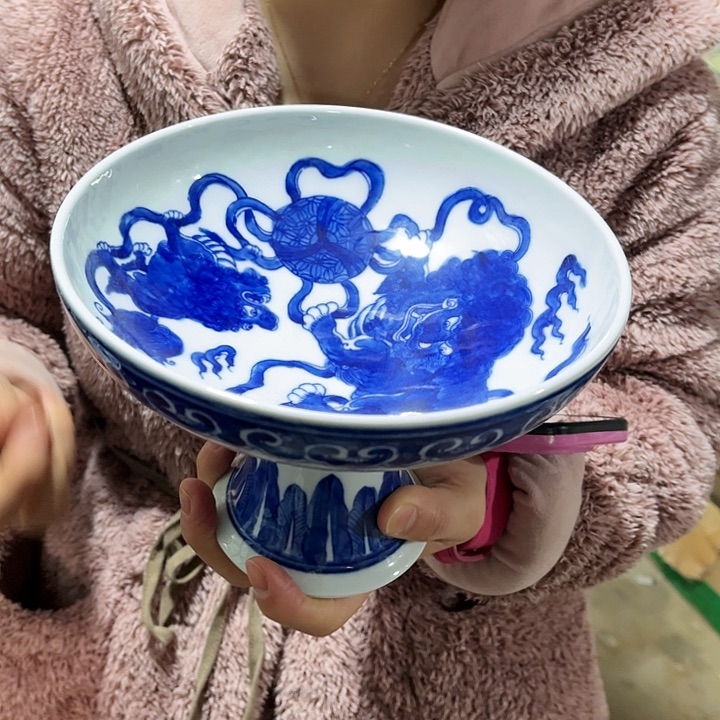 瓷片景德镇陶瓷果盘。