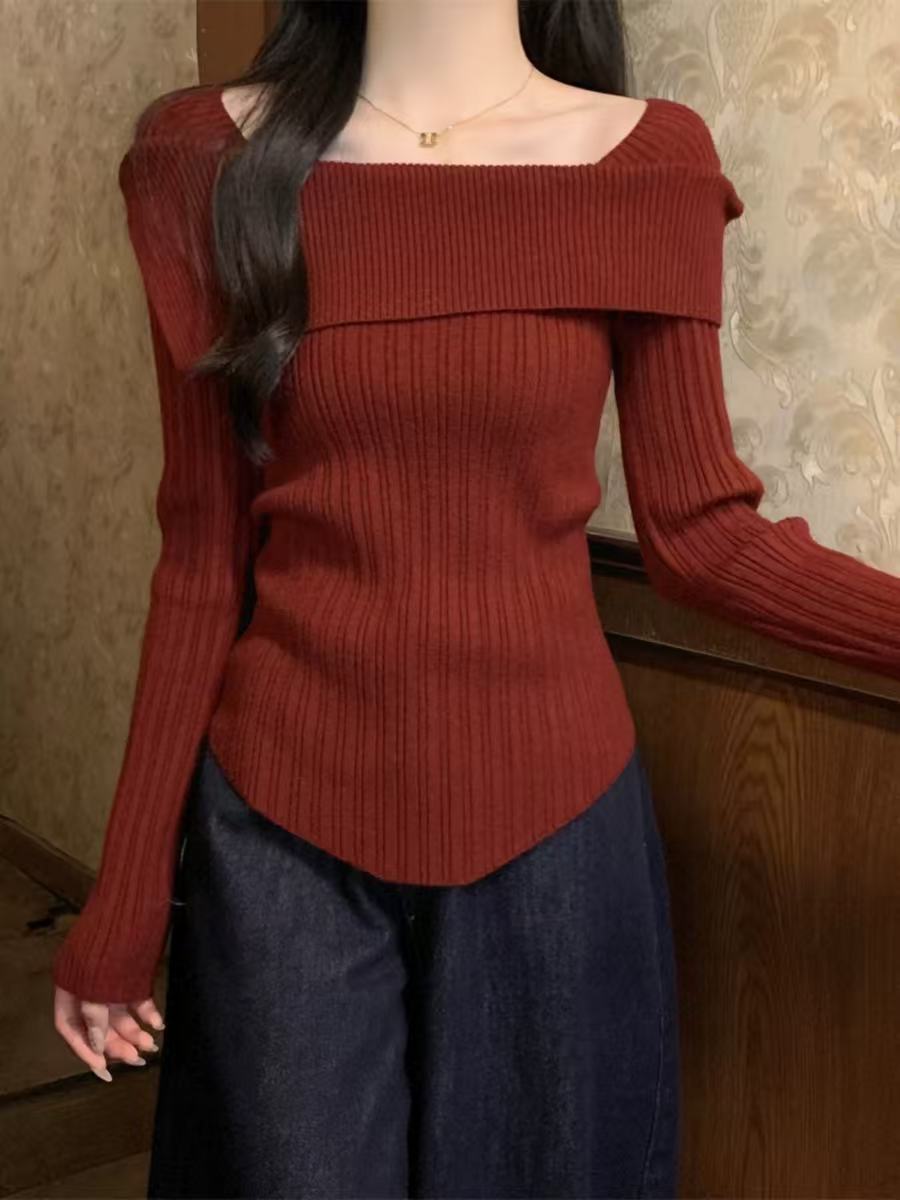 【406-450】2025年新款女装秋冬款时尚百搭显瘦毛衣