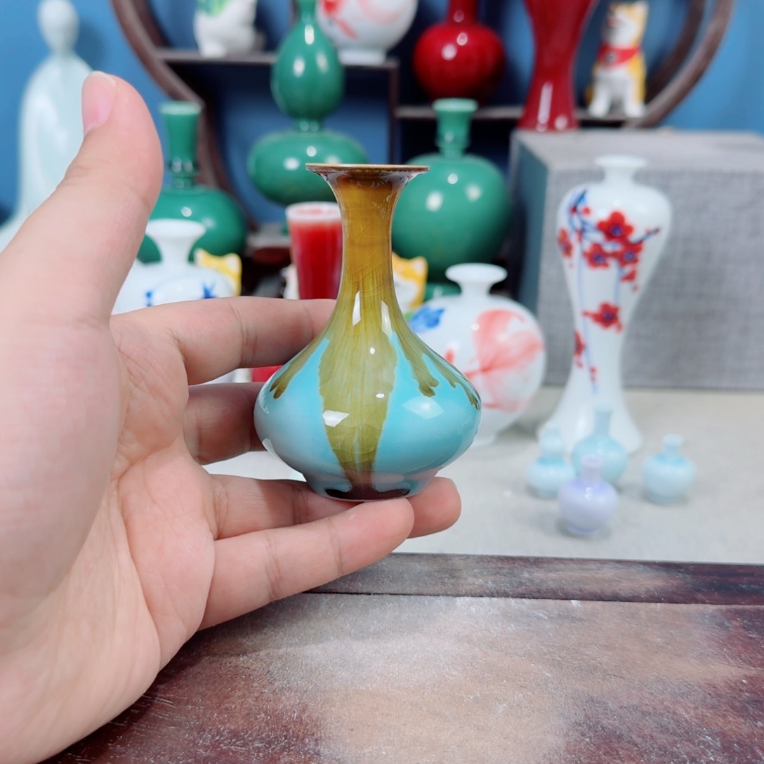 陶瓷手工小花器摆件