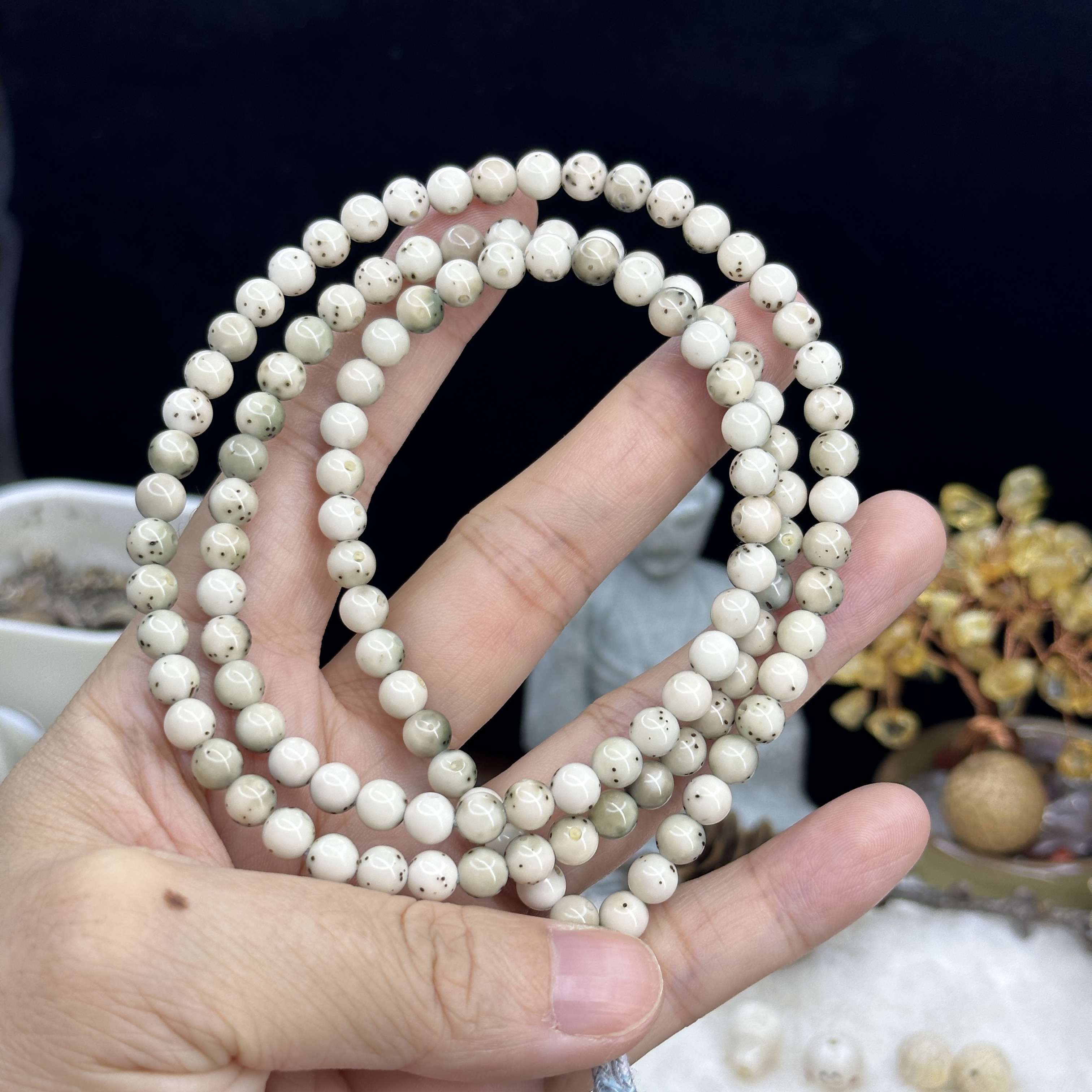 海南星月菩提卡6带月圆珠3分之2大留白