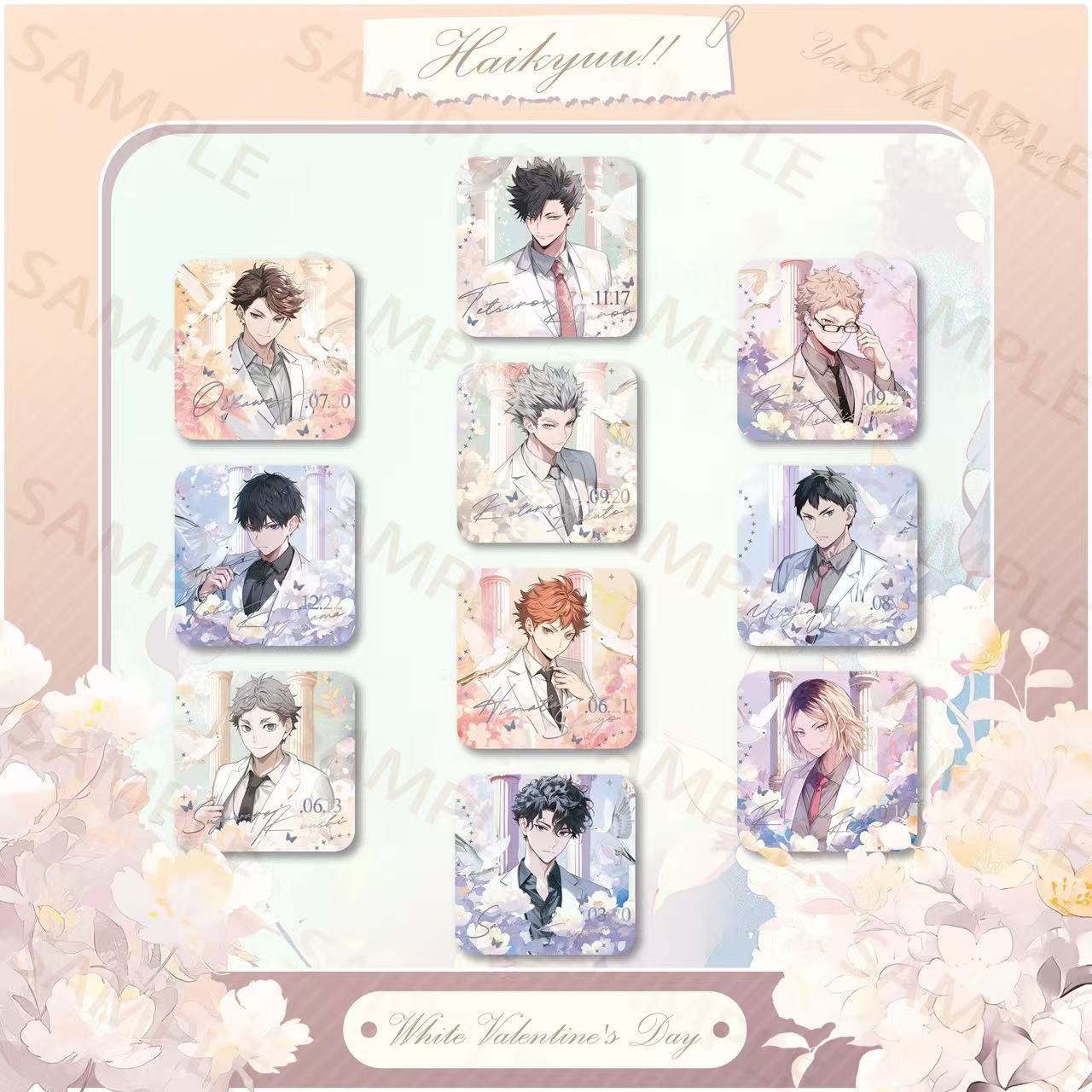 (白猫)排球少年白色情人节原创