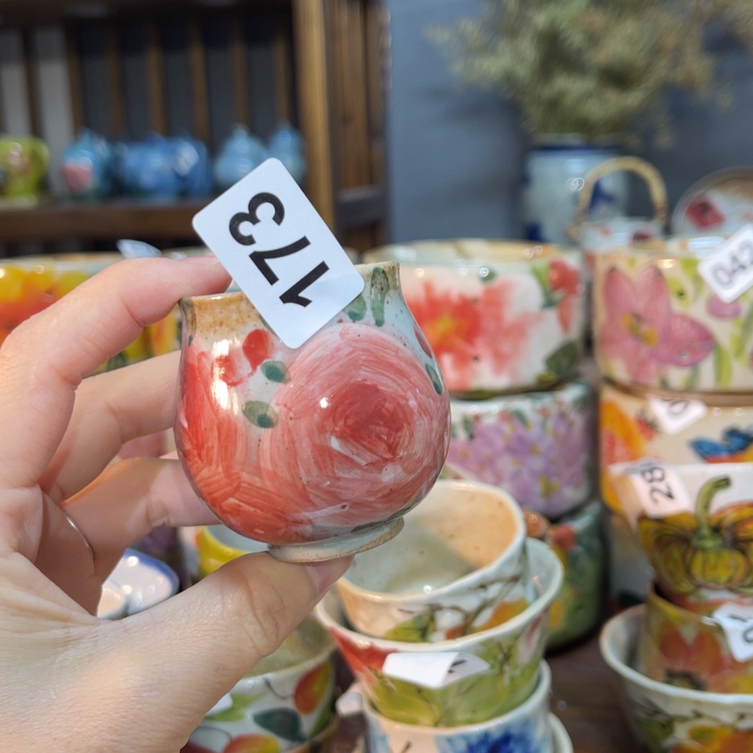 杯素浅陶瓷手工手绘