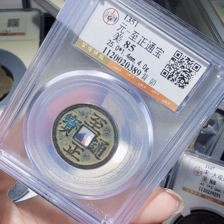 铜DX评级币。一个，0389