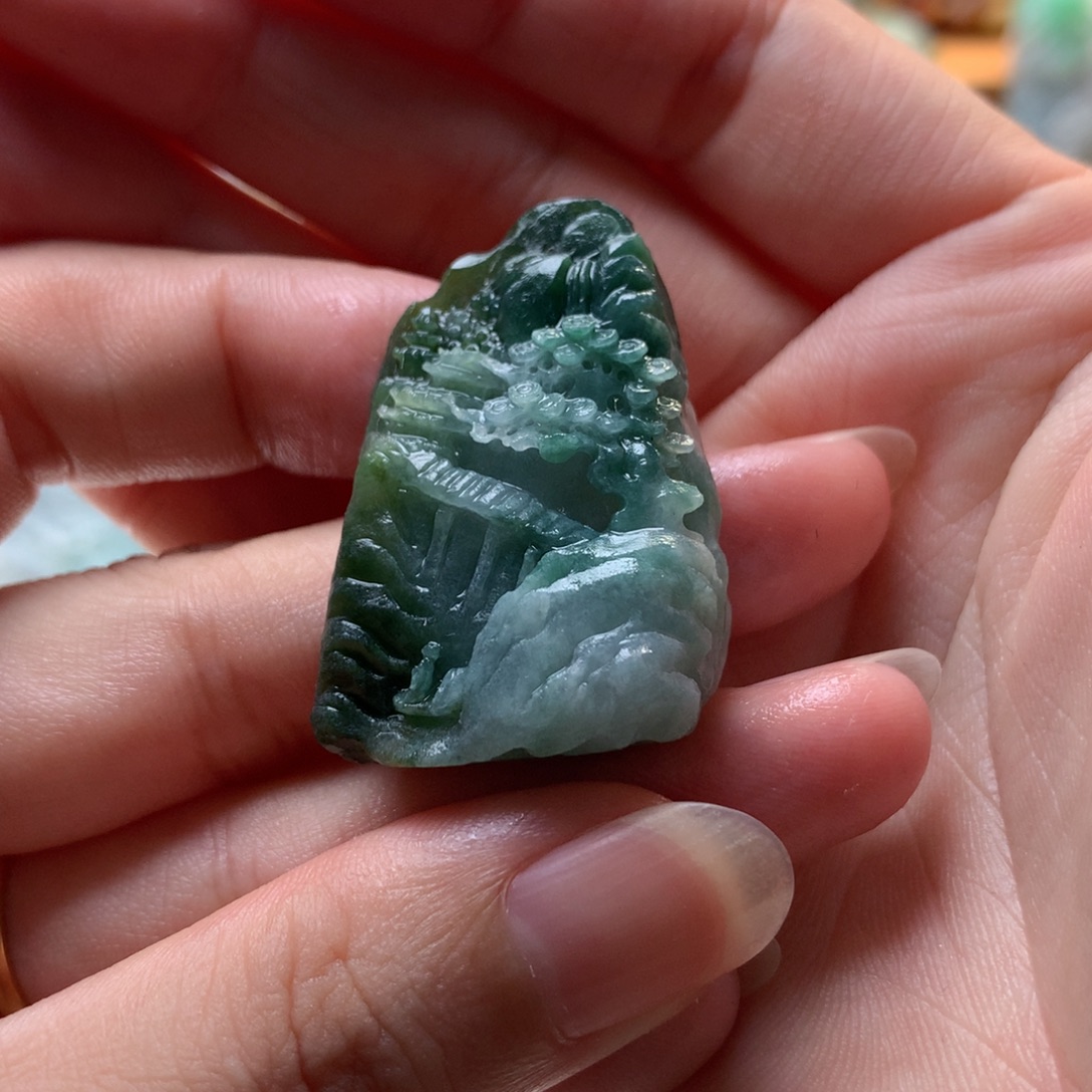 c****定制翡翠未镶嵌山水