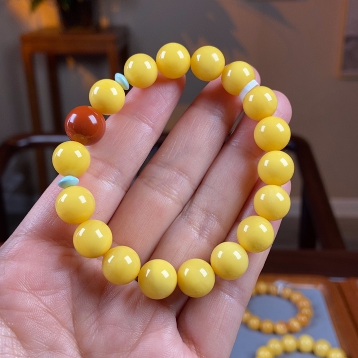 未镶嵌琥珀手链蜜蜡手串10