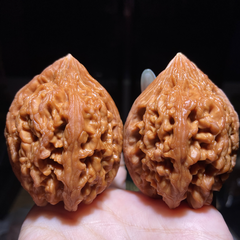 精品文玩核桃大沽石 44边44肚56高