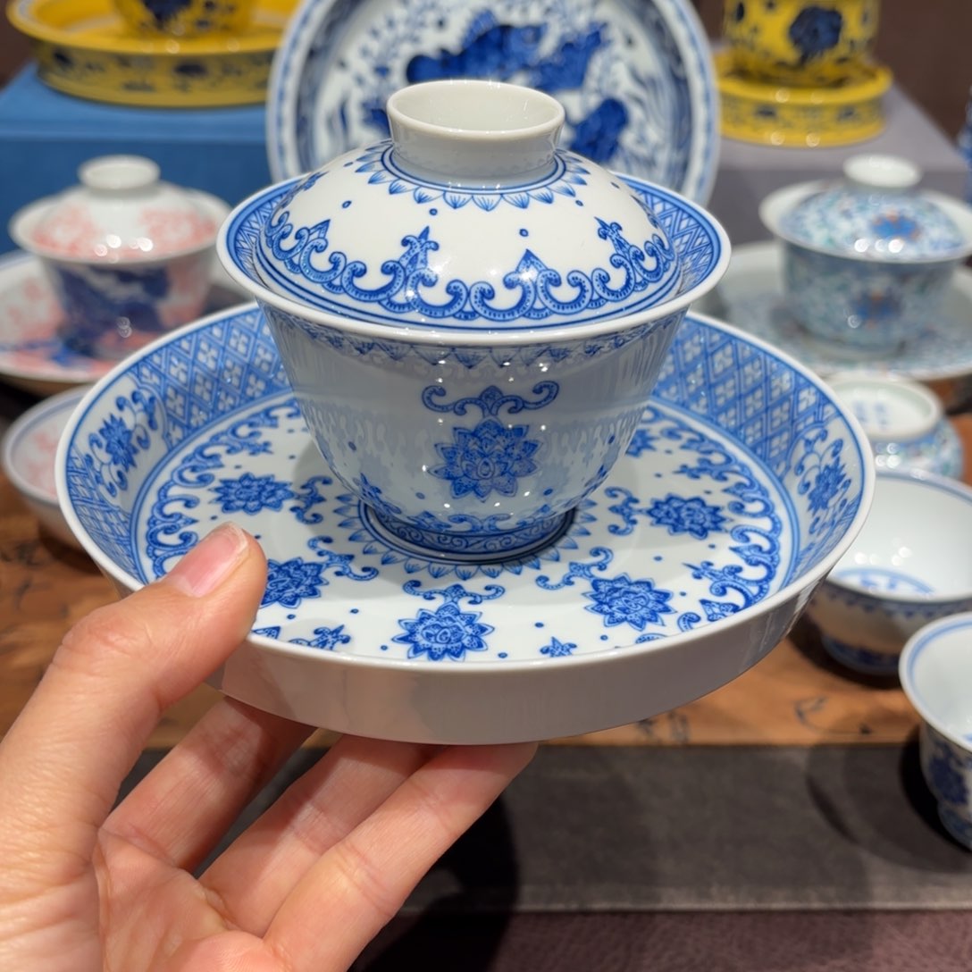 瓷片手工手绘陶瓷茶具