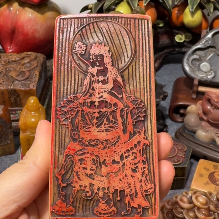 妙***来寿山石印石手工艺品摆件