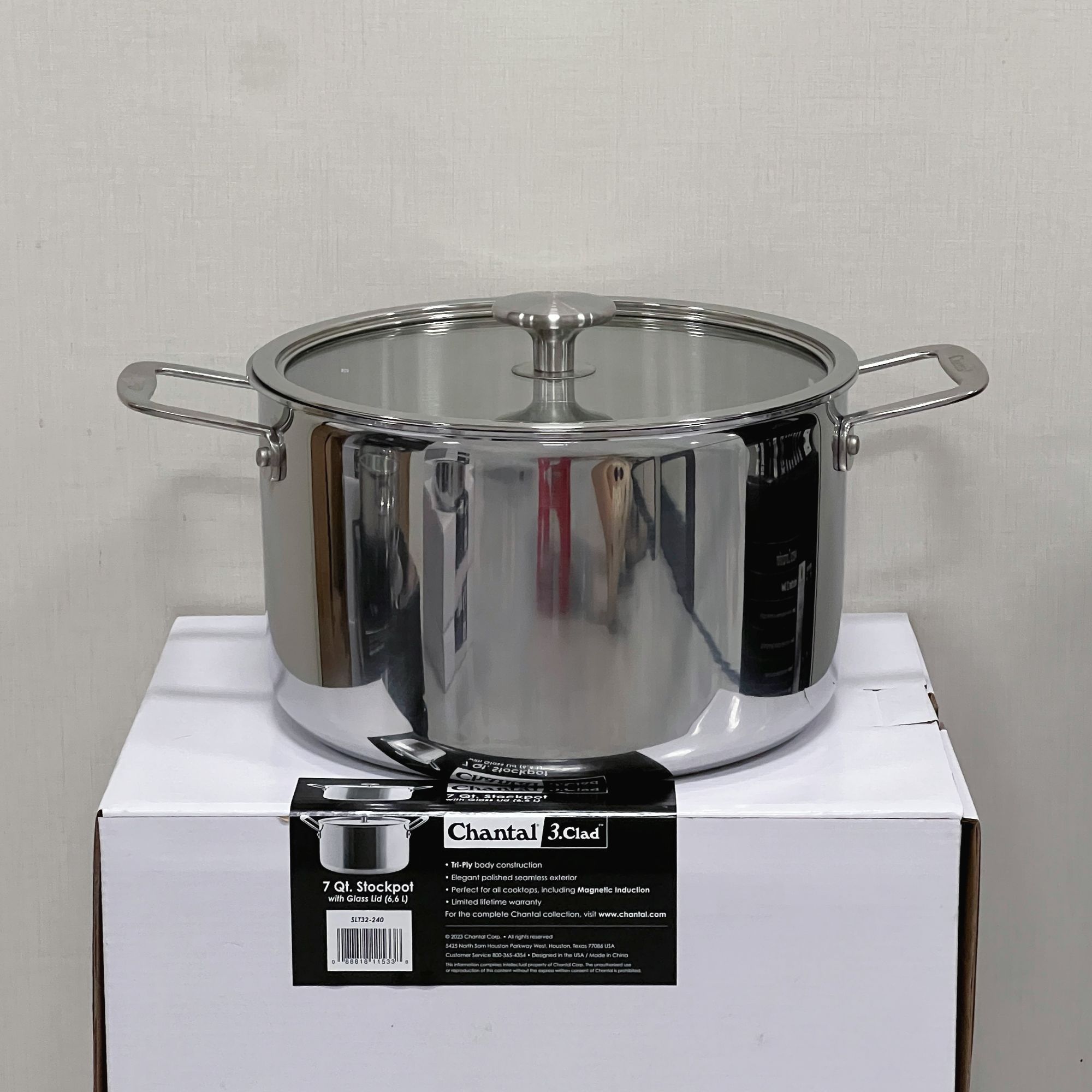 【24cm】18/10不锈钢餐厅锅三层钢家用加厚汤锅双耳炖煮锅海鲜锅