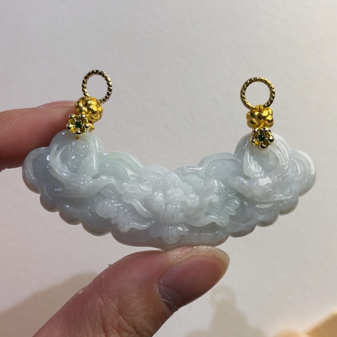 翡翠未镶嵌吊坠(赠链)代编织