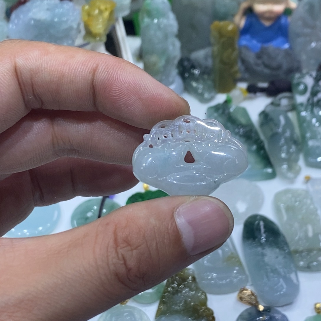 翡翠未镶嵌吊坠(不含链)老鼠运财