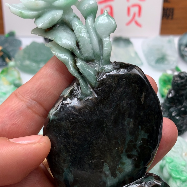 翡翠颈饰未镶嵌o****天保真天然A货翡翠