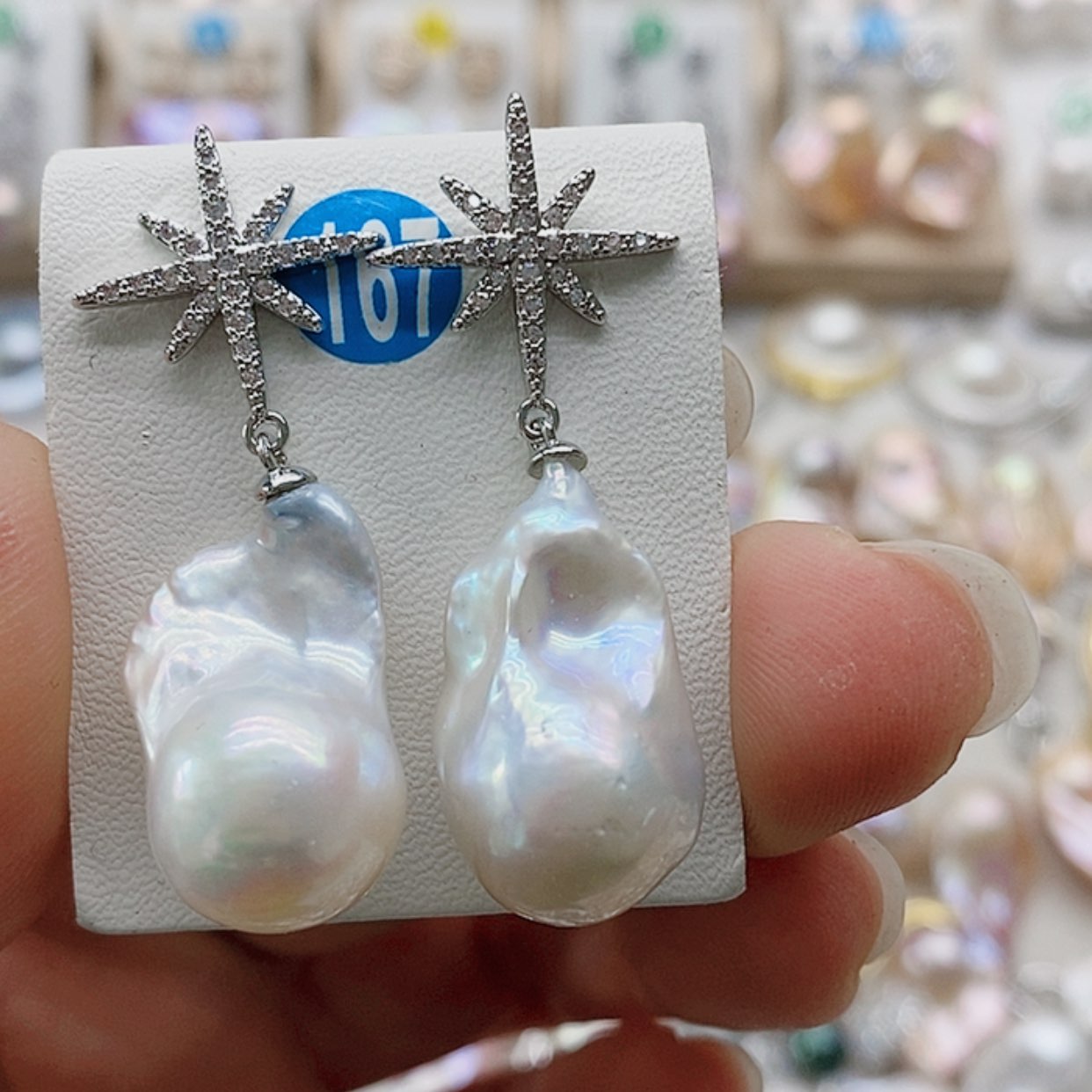 【闪购商品】淡水珍珠耳饰银S925镶嵌