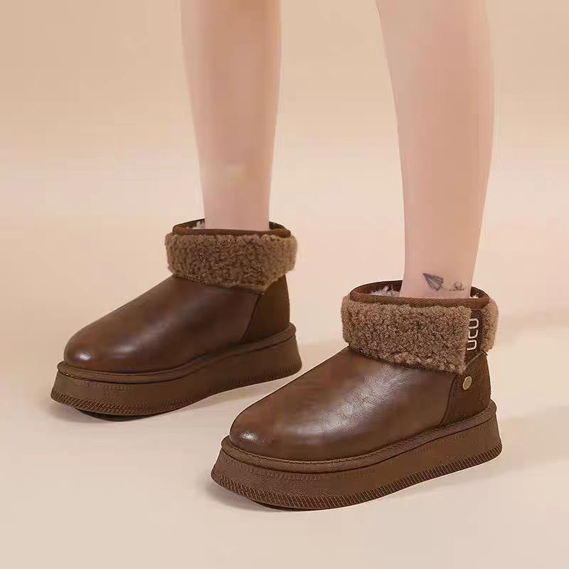 A03冬季新款厚底加绒防水雪地靴