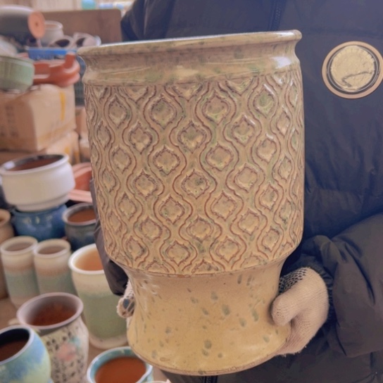 紫砂花盆高30口20————