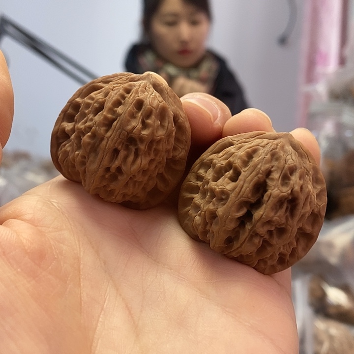 文玩核桃把件36赤灵子蜡皮