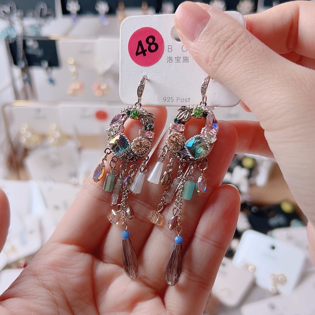 锆石纯铜合金耳环