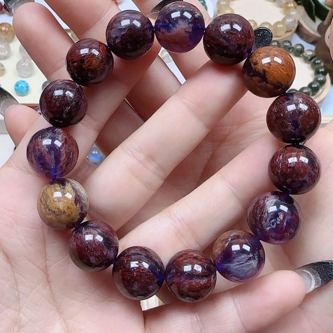 水晶手串未镶嵌紫幽灵卡14.6