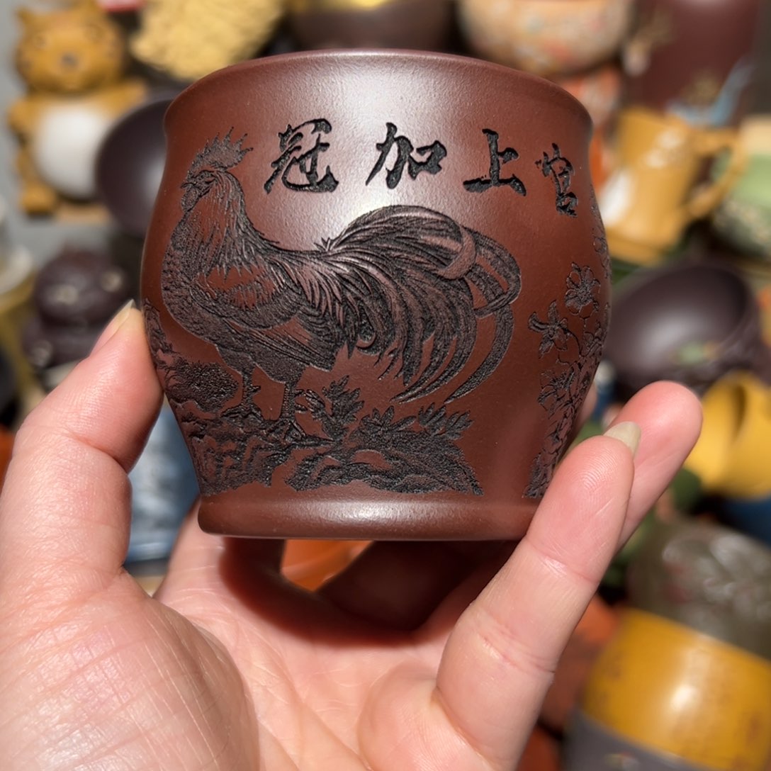 紫砂茶杯宜兴紫砂主人杯