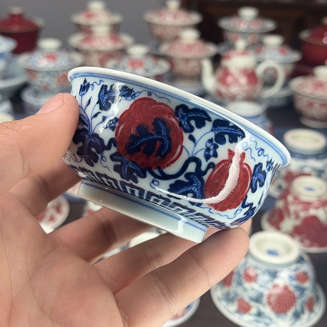 青**浪景德镇陶瓷青花釉里红