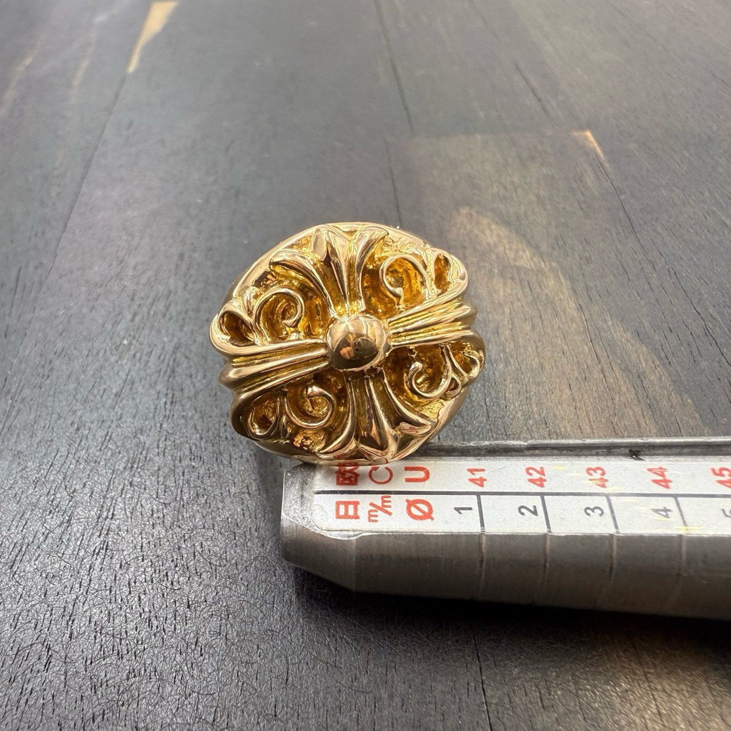 US9码 Chrome Hearts 克罗心 22k 素金keeper守护者戒指