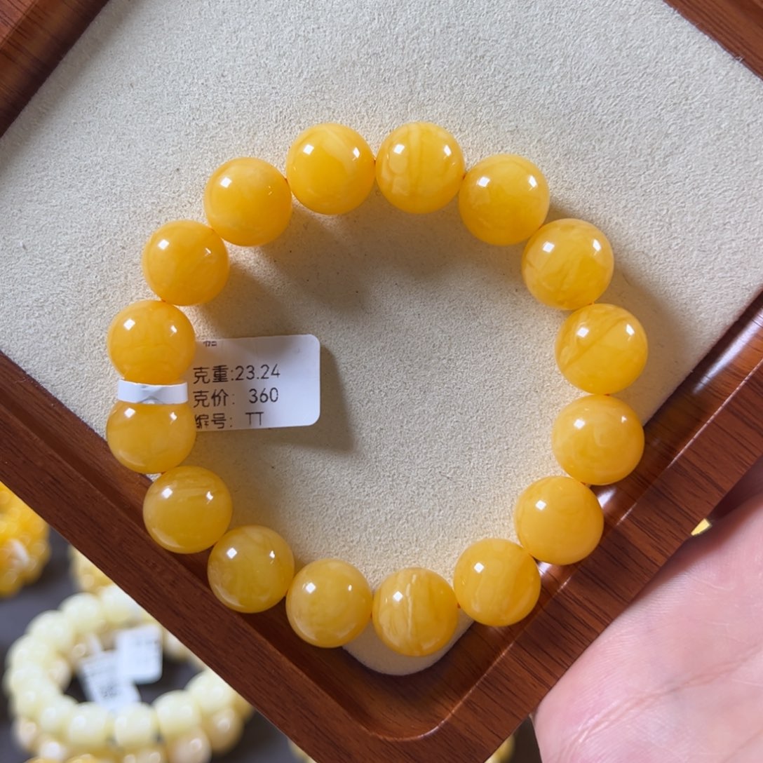 裸石蜜蜡未镶嵌14mm焦皮鸡油红满蜡圆珠tt