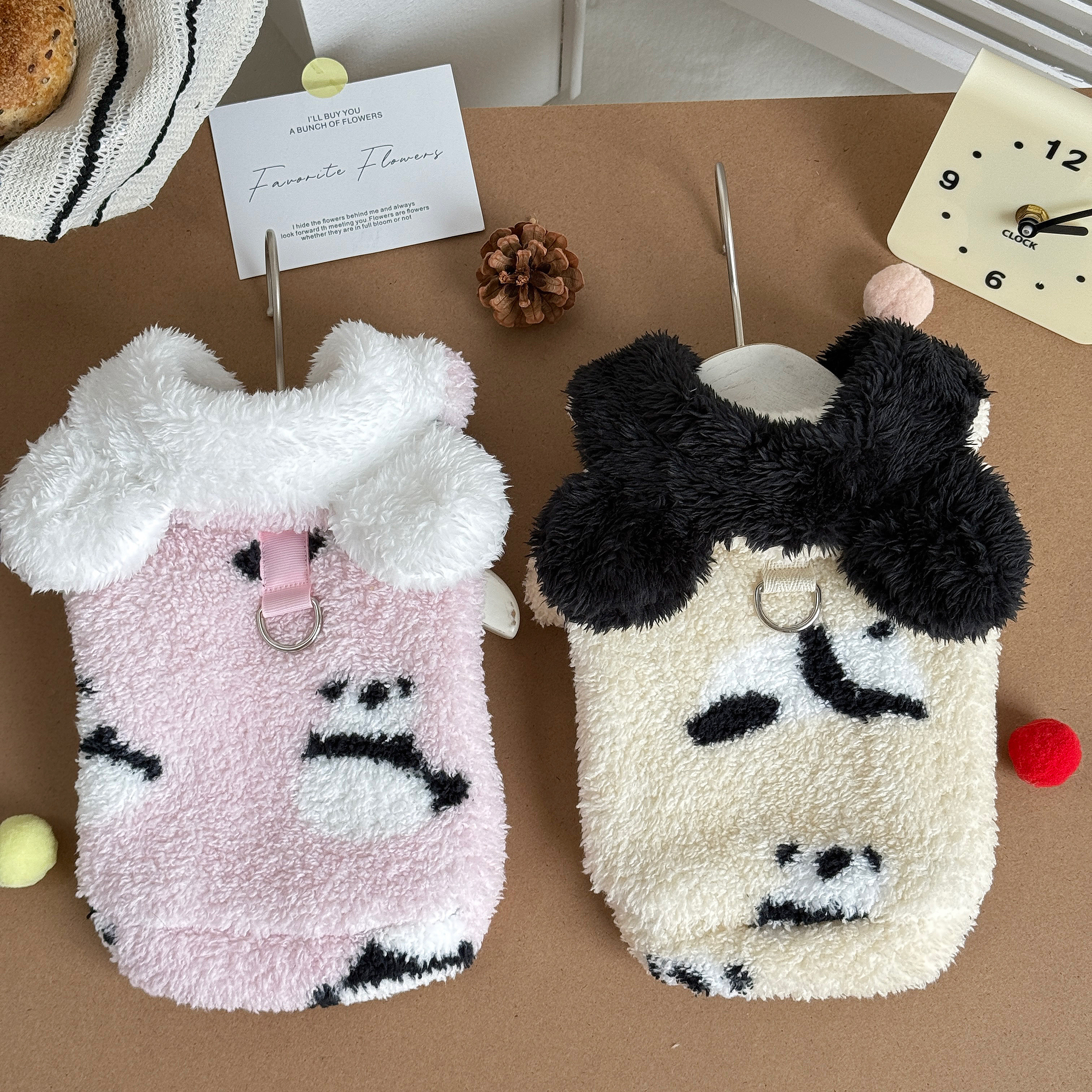 041款秋冬装新款加绒INS风宠物狗狗猫咪服饰双面印花衣服博美背心