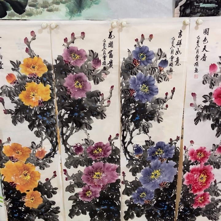 枕书斋画廊的直播间