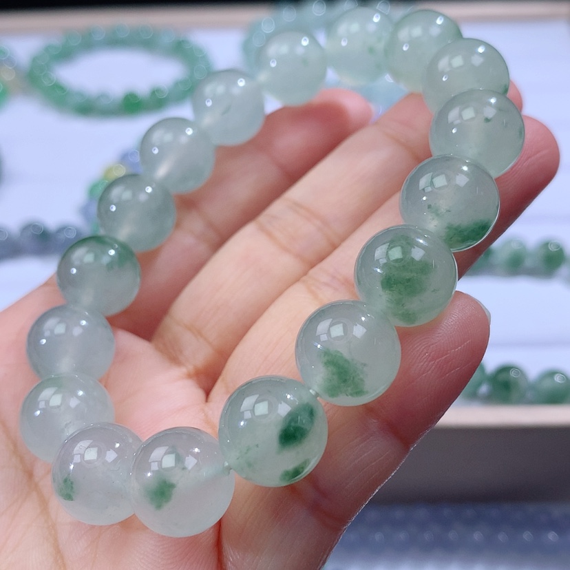 【闪购商品】翡翠手链未镶嵌翡翠卡12.2m m