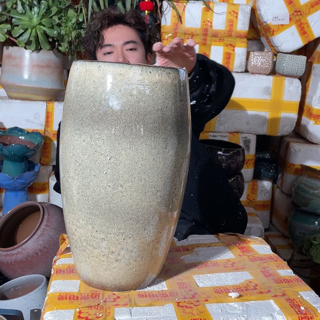 无铅玻璃宜兴紫砂花盆