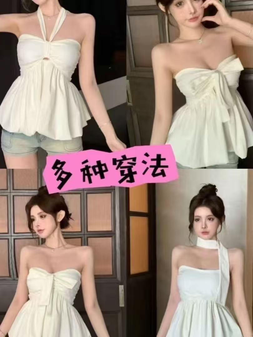 糖果家 简约韩系显瘦甜美短款小个子春夏设计感上衣系列