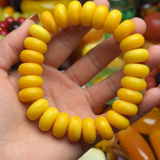 琥珀手串未镶嵌蜜蜡