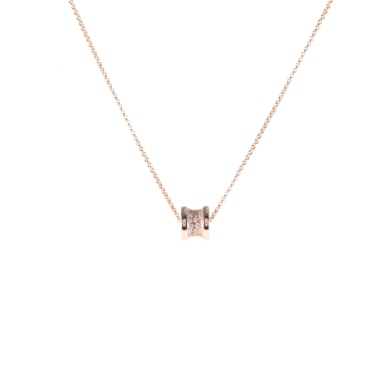 99新 BVLGARI/宝格丽 小花6花 B.ZERO1 小蛮腰项链 满钻 项链 