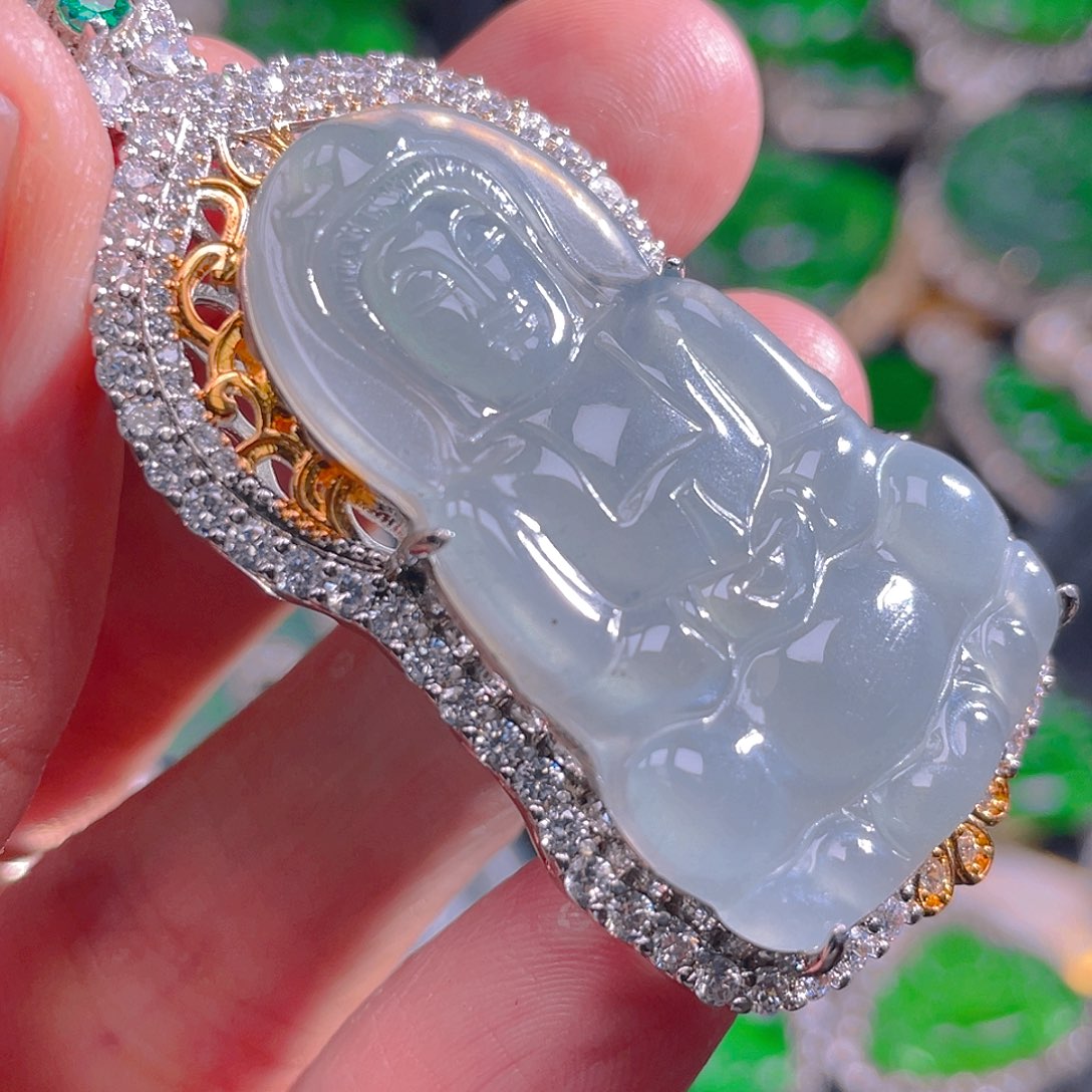 翡翠未镶嵌吊坠(不含链)