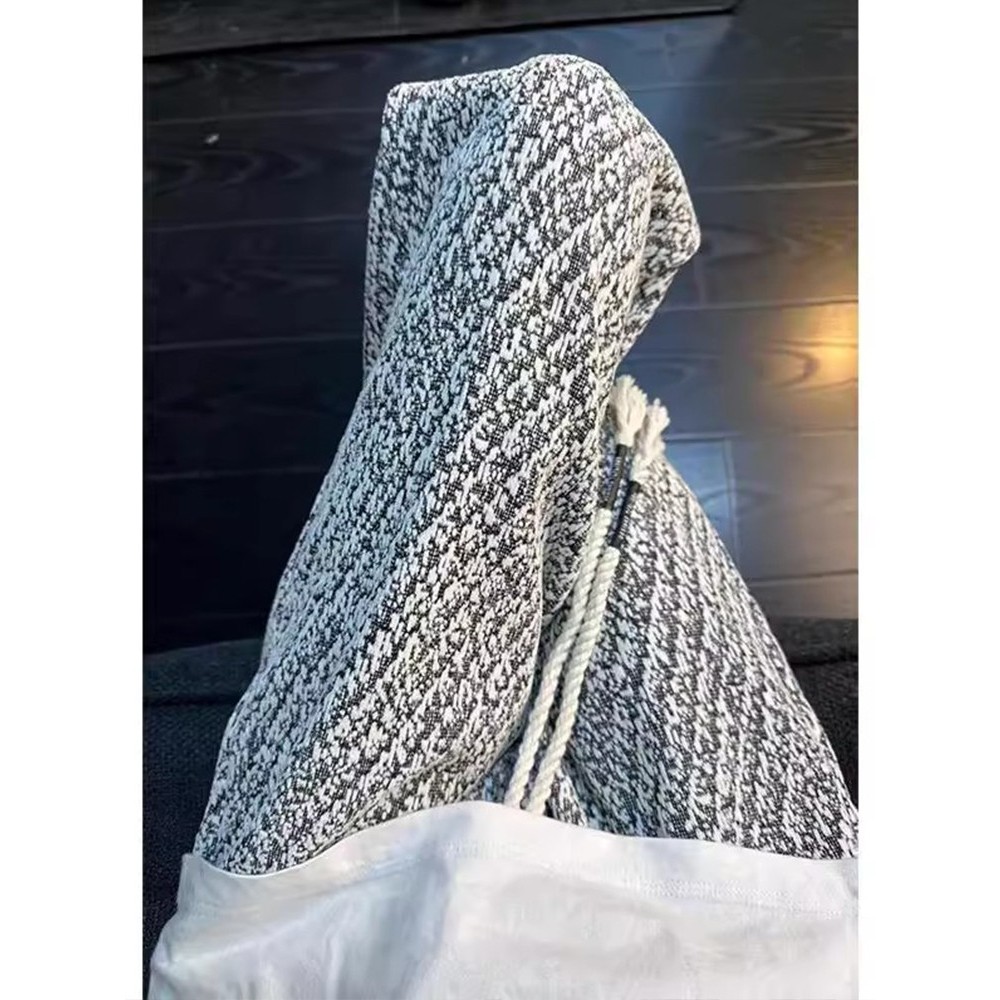 cleanfit小香风重磅卫裤男款美式复古粗花针织裤子宽松直筒休闲裤