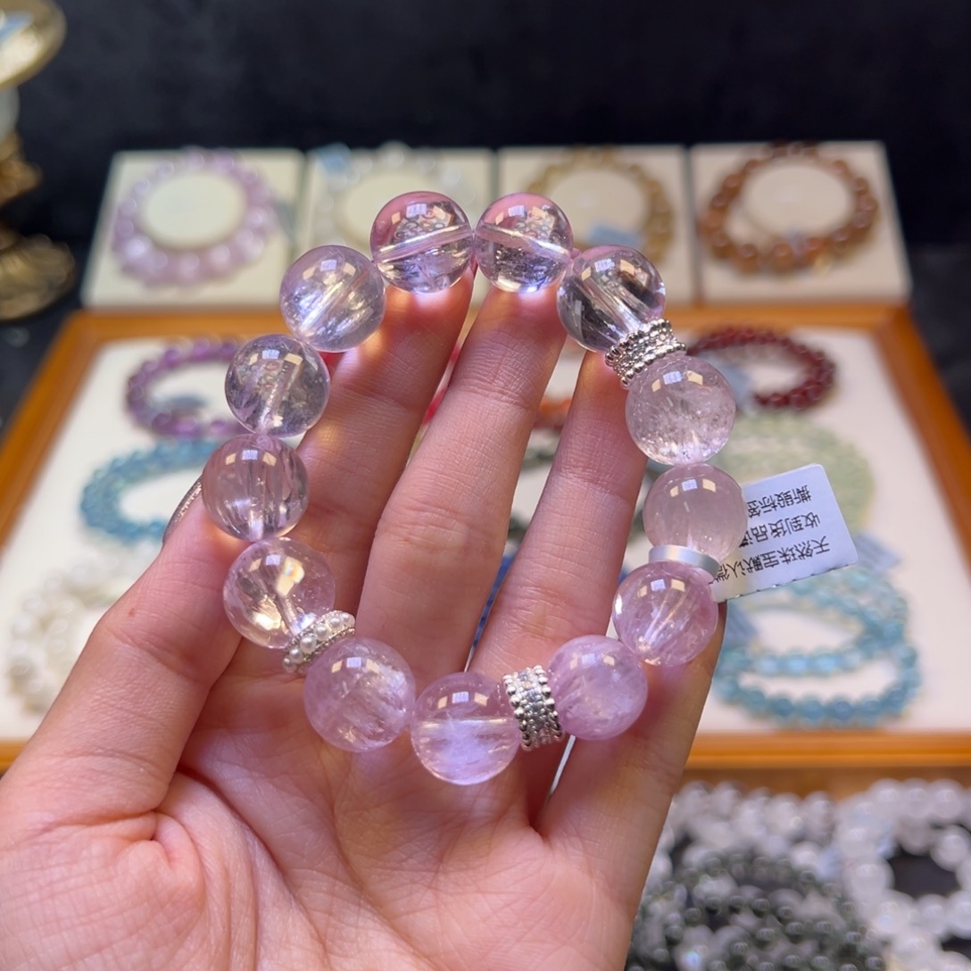 锂辉石典藏级猫眼紫锂辉14m未镶嵌