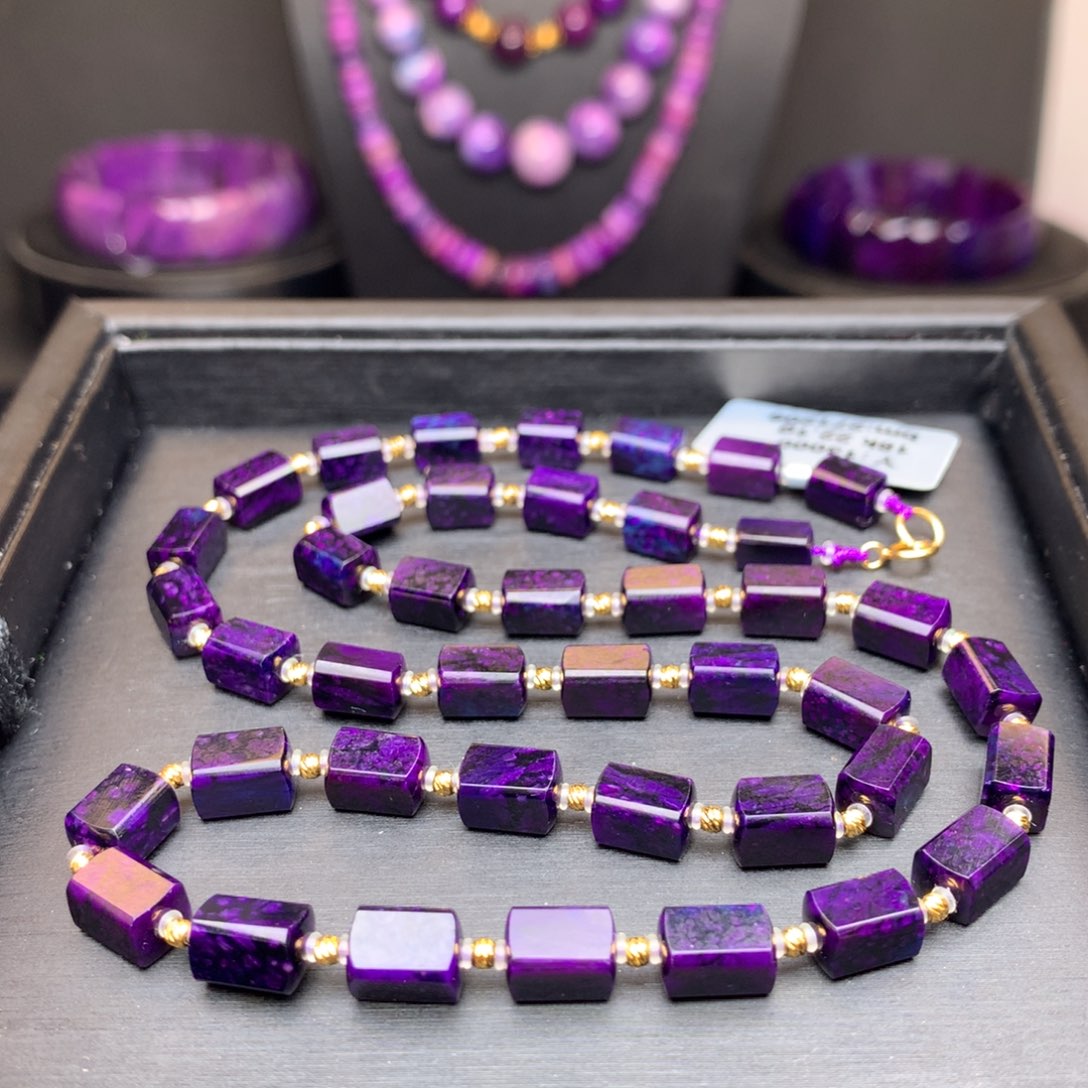 苏纪石（舒俱来）18K金镶嵌项链