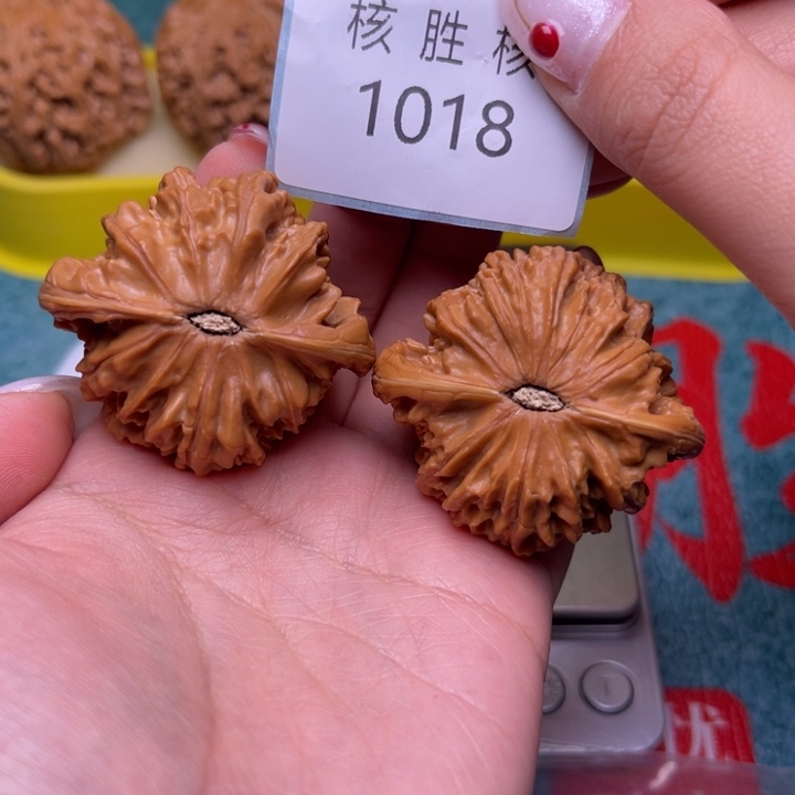 文玩核桃把件磨盘42.1018