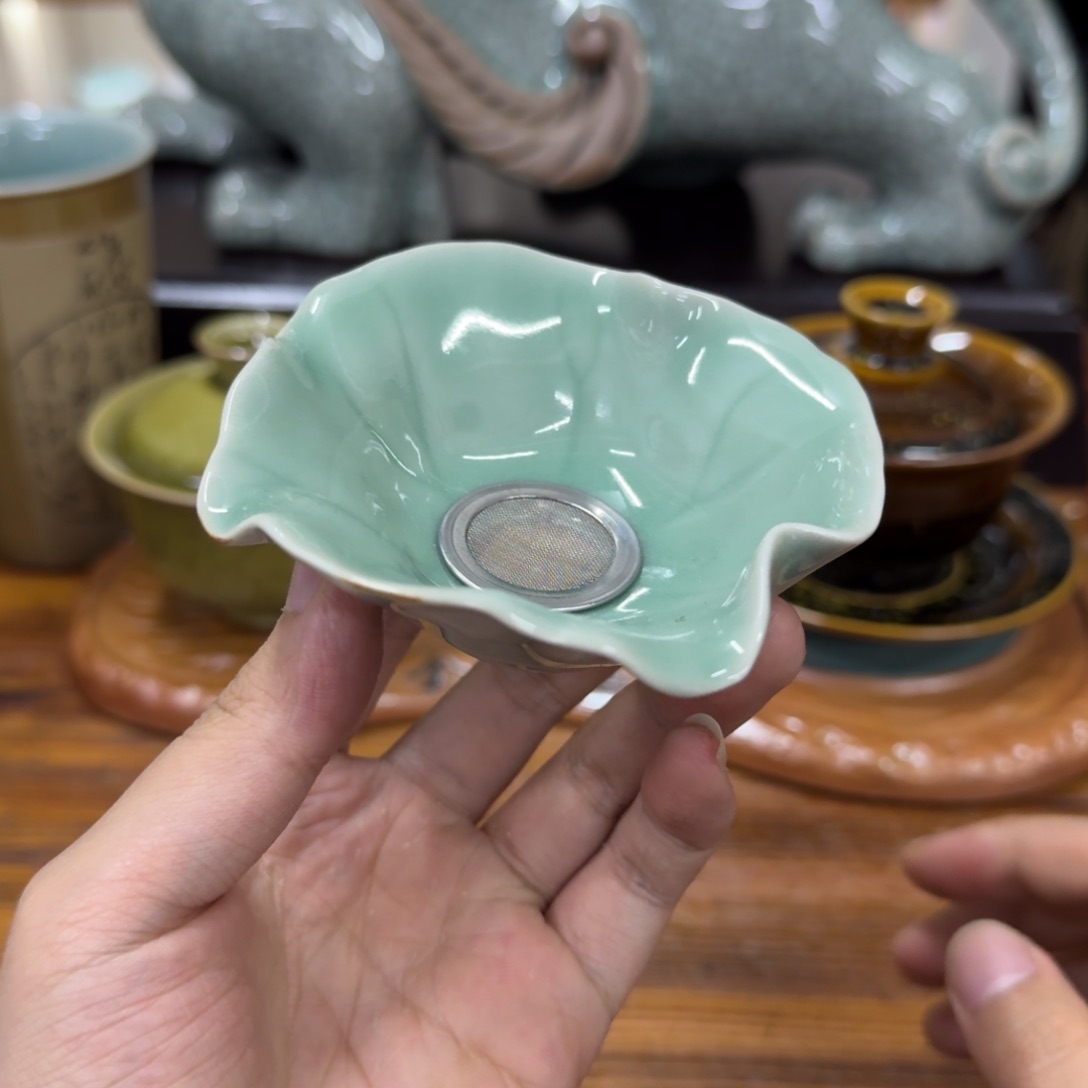 龙泉青瓷茶具微瑕7972