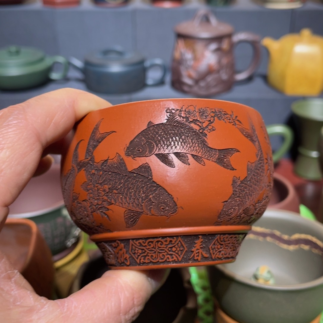 原矿紫砂手工主人杯