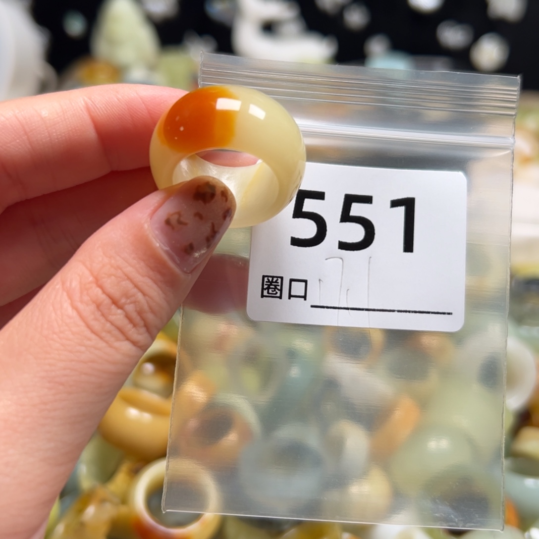 咖***️蛇纹石玉未镶嵌戒指