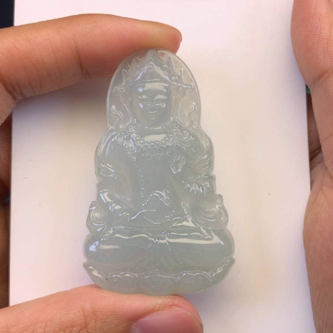 翡翠颈饰未镶嵌妮****y天然缅甸翡翠